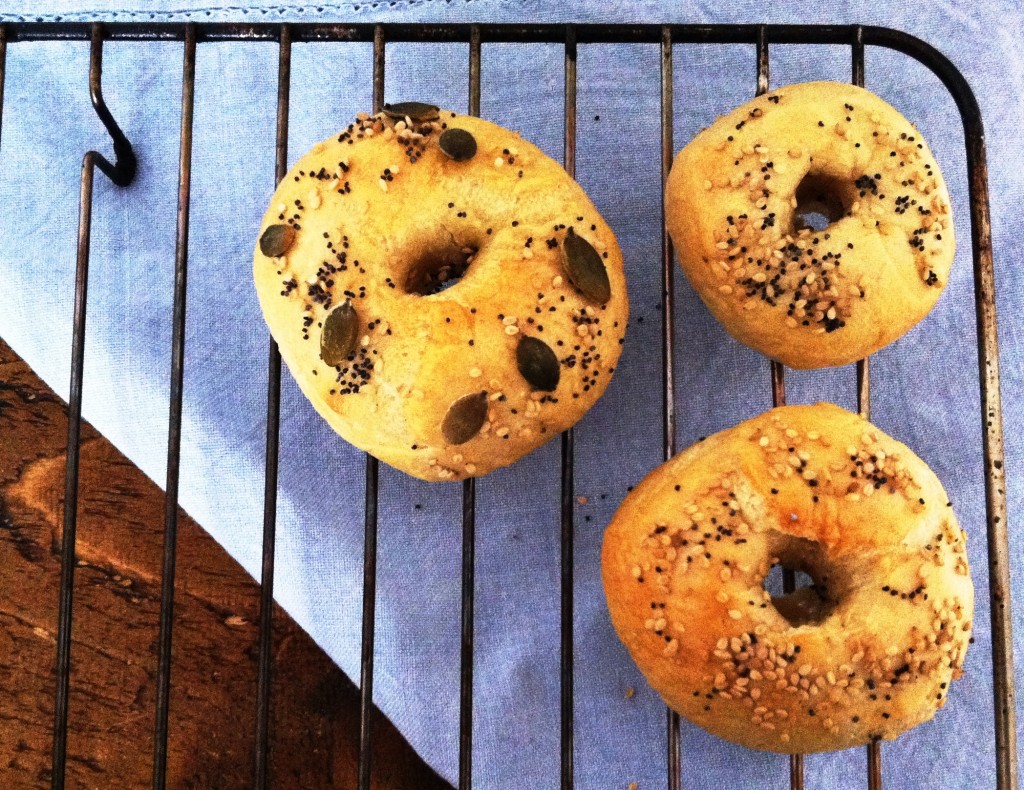 Pumpkin, Poppy & Sesame Seed Bagels thelittleloaf