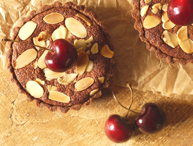 Chocolate Cherry Frangipane Tarts 