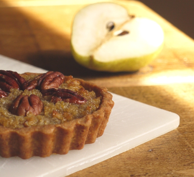 Pear & Pecan Treacle Tarts