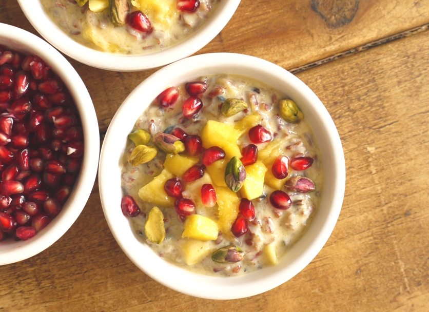 Wild rice mango & coconut bircher muesli 