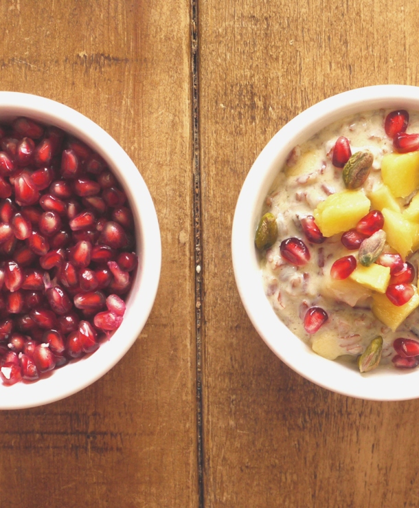 Wild rice mango & coconut bircher muesli 