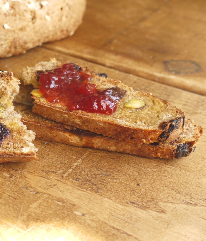 Homemade muesli bread