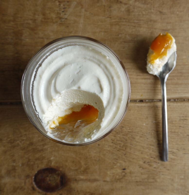 Honeyed Yoghurt Mousse with Thyme Apricot Compote