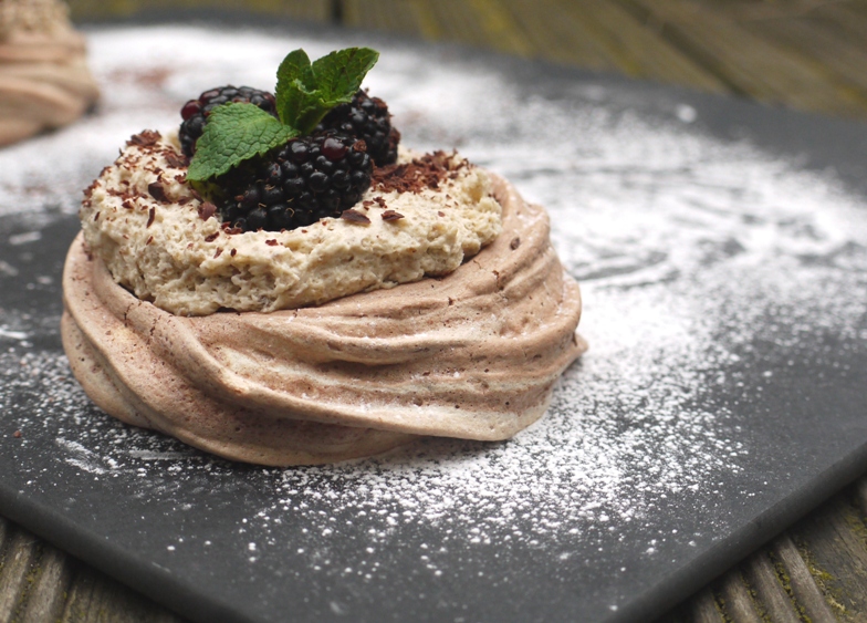 Chocolate Chestnut Meringue Nests