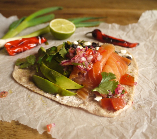 Black bean breakfast flatbread