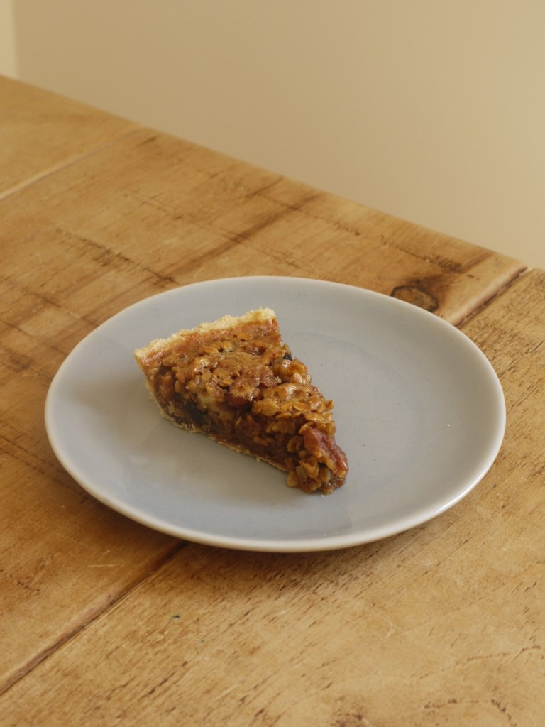 Walnut Cherry Oat Butter Tart Pie