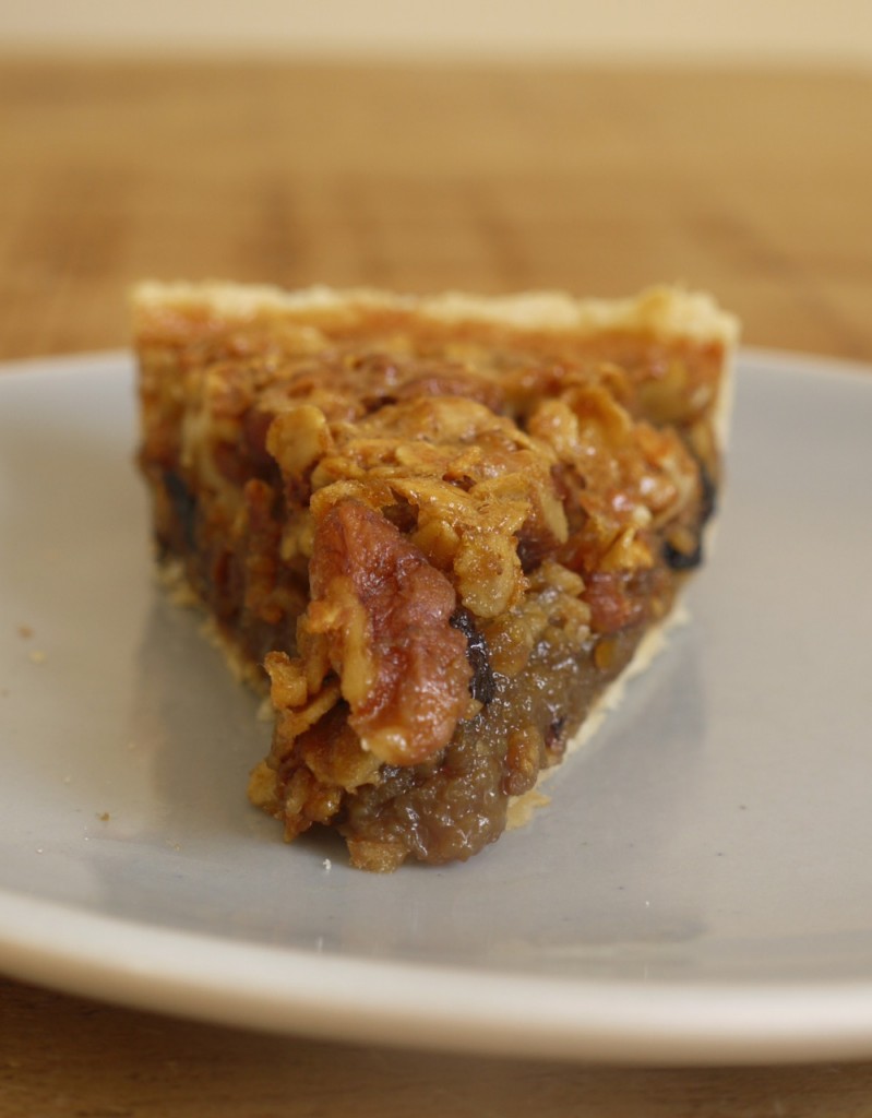 Walnut Cherry Oat Butter Tart Pie slice