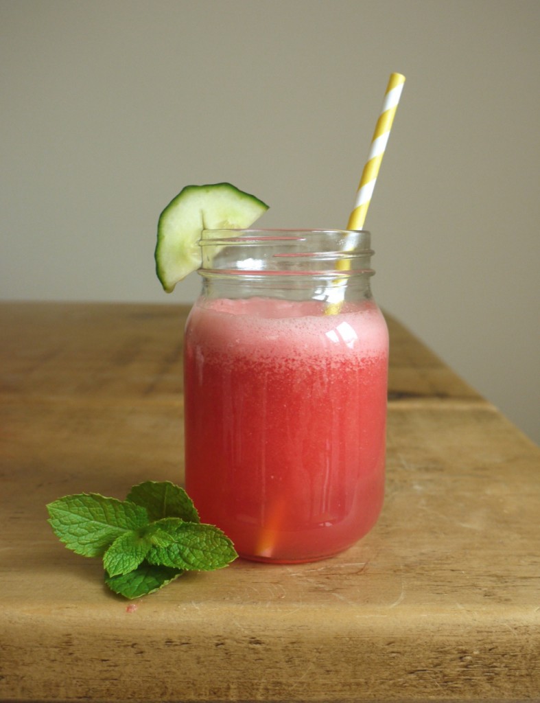 Watermelon cucumber mint juice