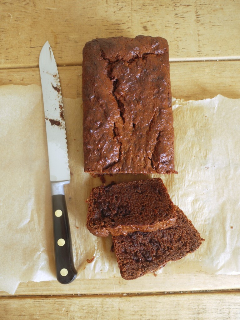 Chocolate Apricot Loaf Cake slice