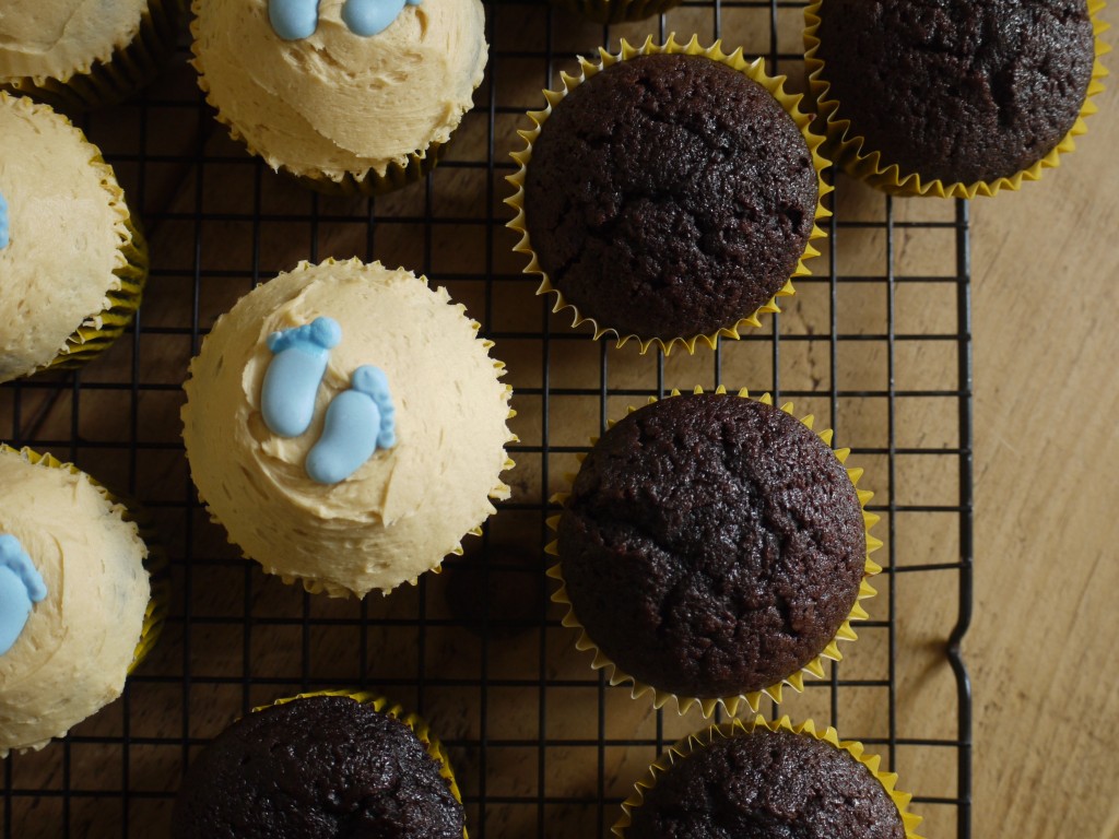 Chocolate Cupcakes with Caramel Buttercream