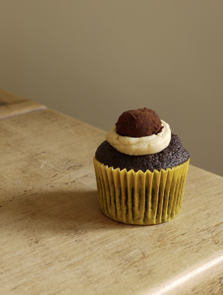 Chocolate Cupcakes with Caramel Buttercream & Chocolate Truffle