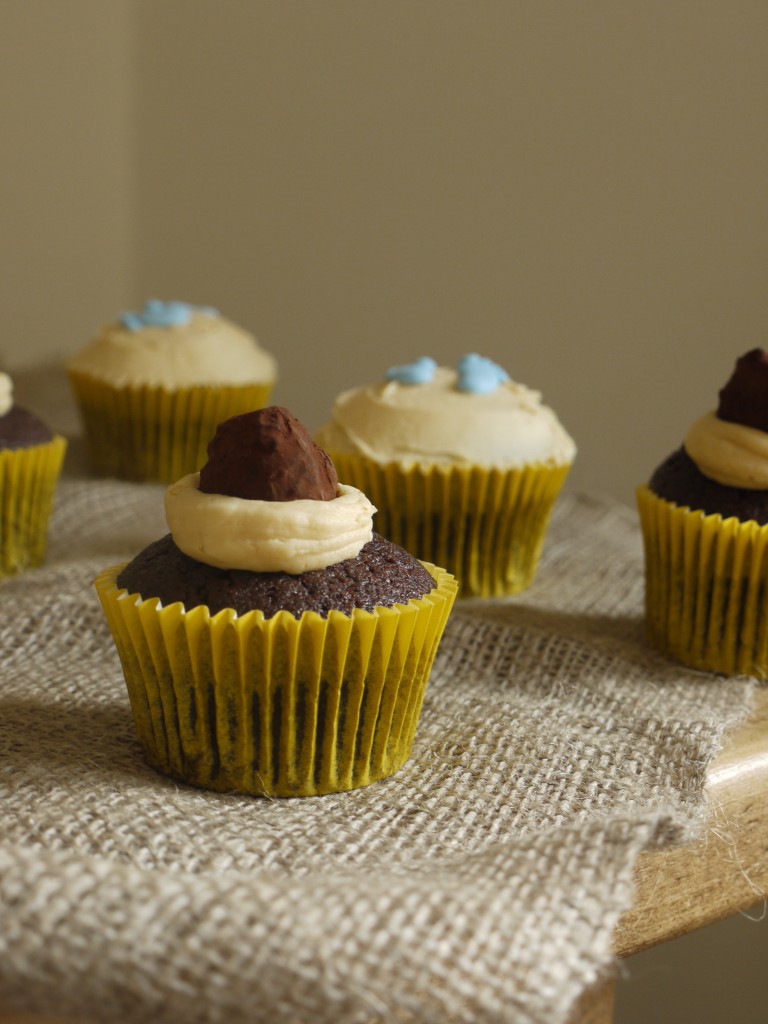 Chocolate Cupcakes with Caramel Buttercream 