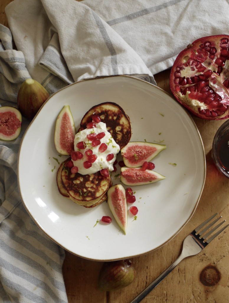 Coconut Pancakes with Pomegranate & Figs 