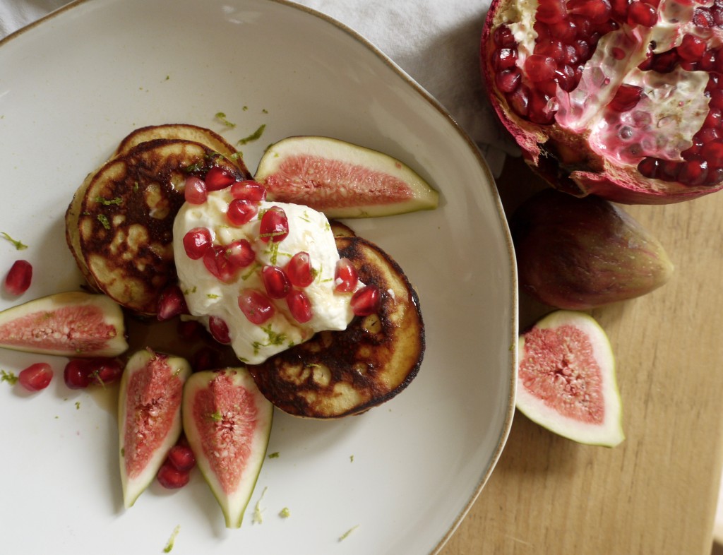 Coconut Pancakes with Pomegranate & Figs 