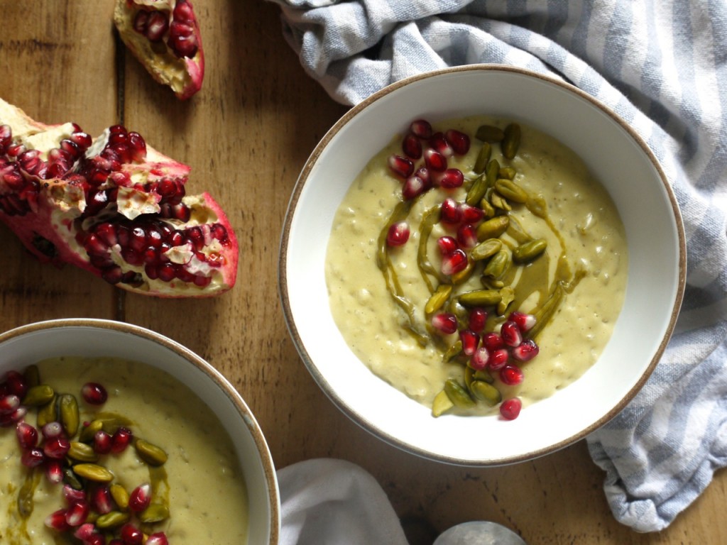 Pistachio & Pomegranate Rice Pudding