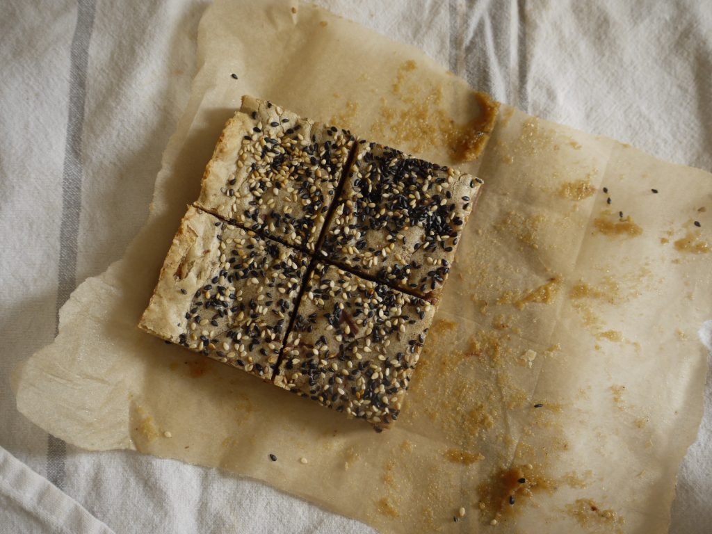 Milk Chocolate Tahini Blondies 