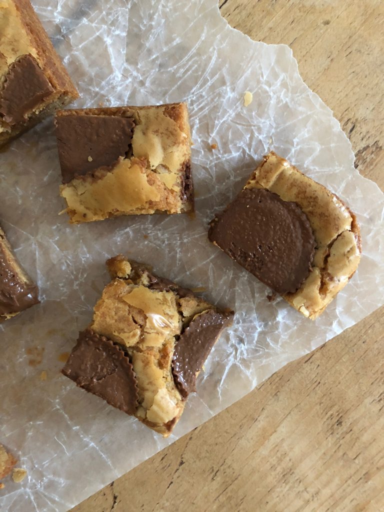 Peanut Butter Cup Blondies - 4