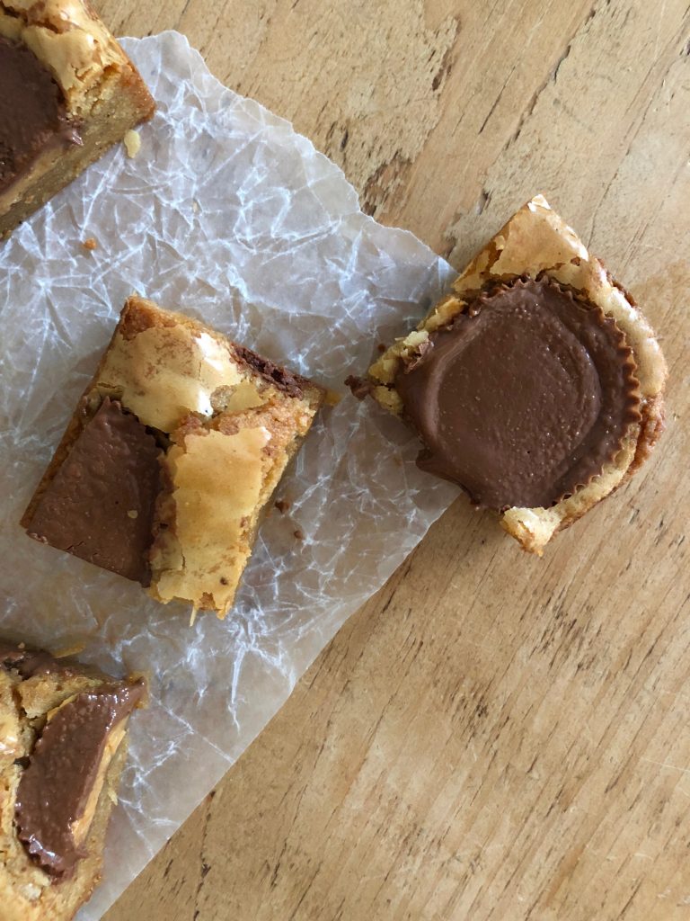 Peanut Butter Cup Blondies - 5