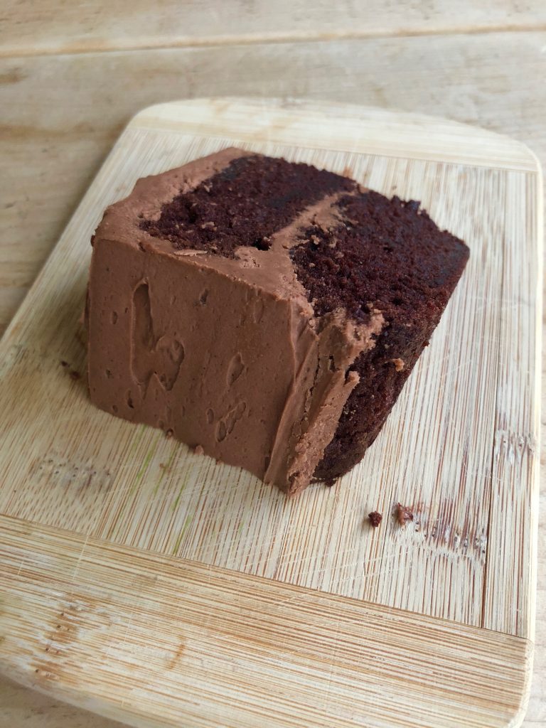 Everyday chocolate cake slice